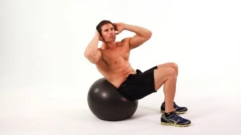 Swiss Ball Oblique Crunch
