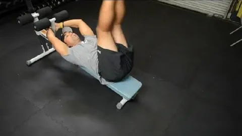 Flat Bench Leg Lifts