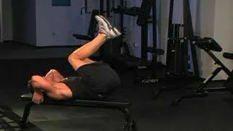 Flat Bench Leg Lifts