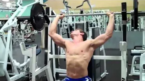 Seated Barbell Shoulder Press Overhand Grip