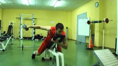 Dumbell Lying One-Arm Rear Lateral Raise