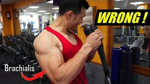 Standing Cable Rope Hammer Curl