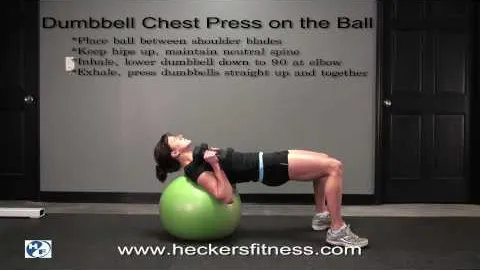 Dumbbell Chest Press on Stability Ball