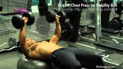 Dumbbell Chest Press on Stability Ball