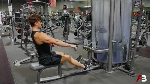 Seated Overhand Wide Cable Bar Row
