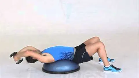 Dumbbell Pullover Crunch off Bosu