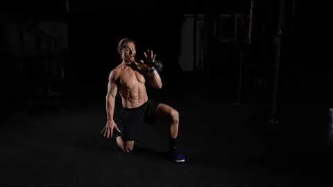 Half Kneeling Kettlebell Clean and Windmill Press